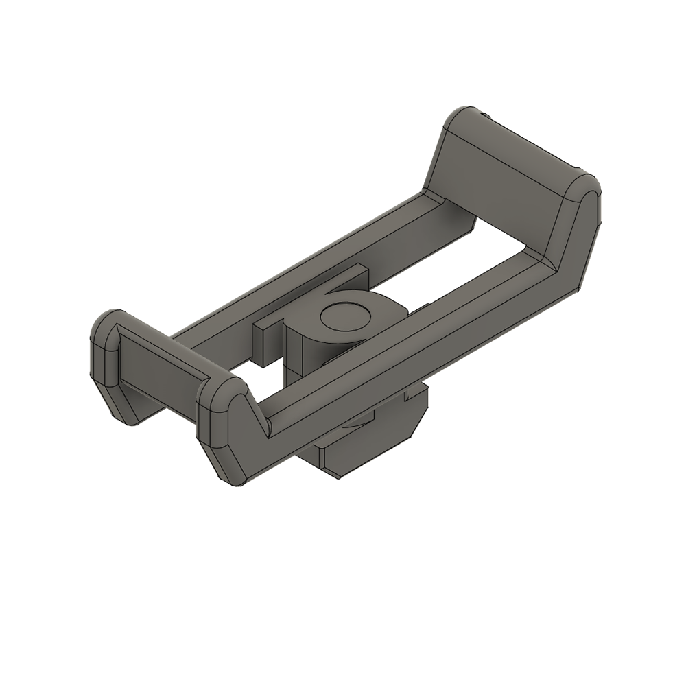 66-130-0 MODULAR SOLUTIONS CABLE TIE DOWNS<br>1/4 TURN CABLE BLOCK, 45MM, GRAY